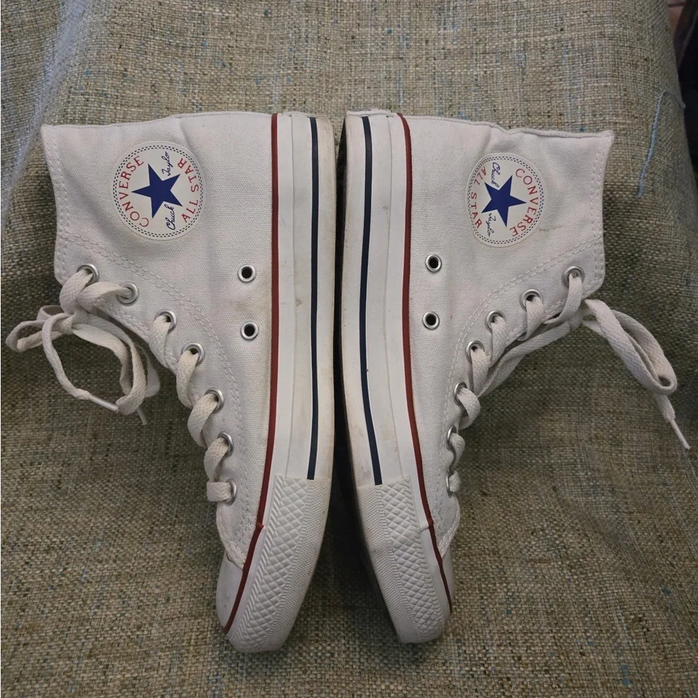 Converse Chuck Taylor All Star High Top Sneaker US Women’s Size 7 White - Picture 1 of 12